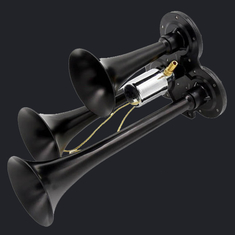 Three Trumpet Spary Black Color Air Horn (HS-1019B) supplier