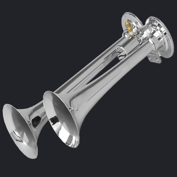 Dual Trumpet Chrome Air Horn raised base (HS-1012) supplier